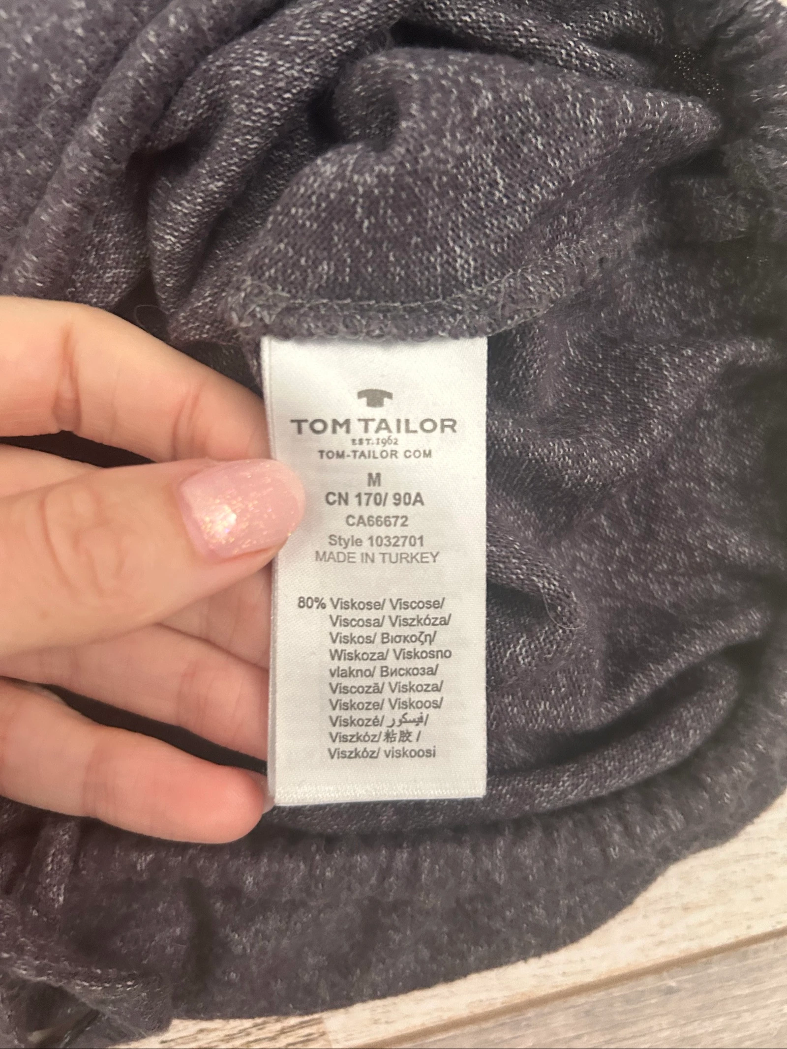 Tom Tailor T-shirt Longsleeve Dark Grey Melange joyful – Size M – photo 7